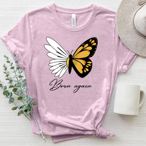 Butterflies and Daisy positive Heathered Tee