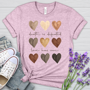 Love Has Won Watercolor Heathered Tee