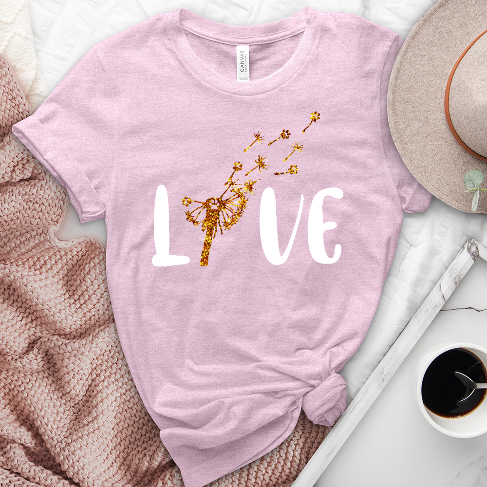 Gold Floating Paw Prints Heathered Tee