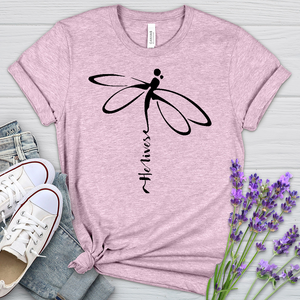 He Lives Dragonfly Heathered Tee