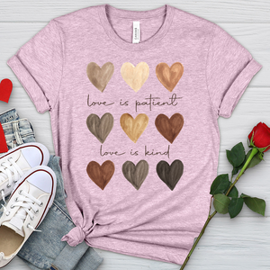 Watercolor Hearts Heathered Tee