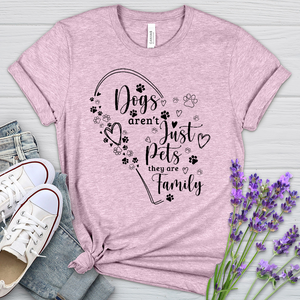 Dogs are Family Black Heathered Tee