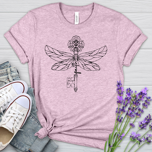 Faith Key Dragonfly  Heathered Tee