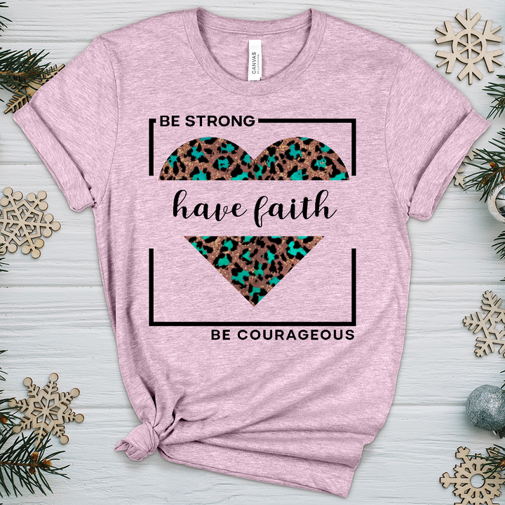 Be Strong Have Faith V1 Heathered Tee