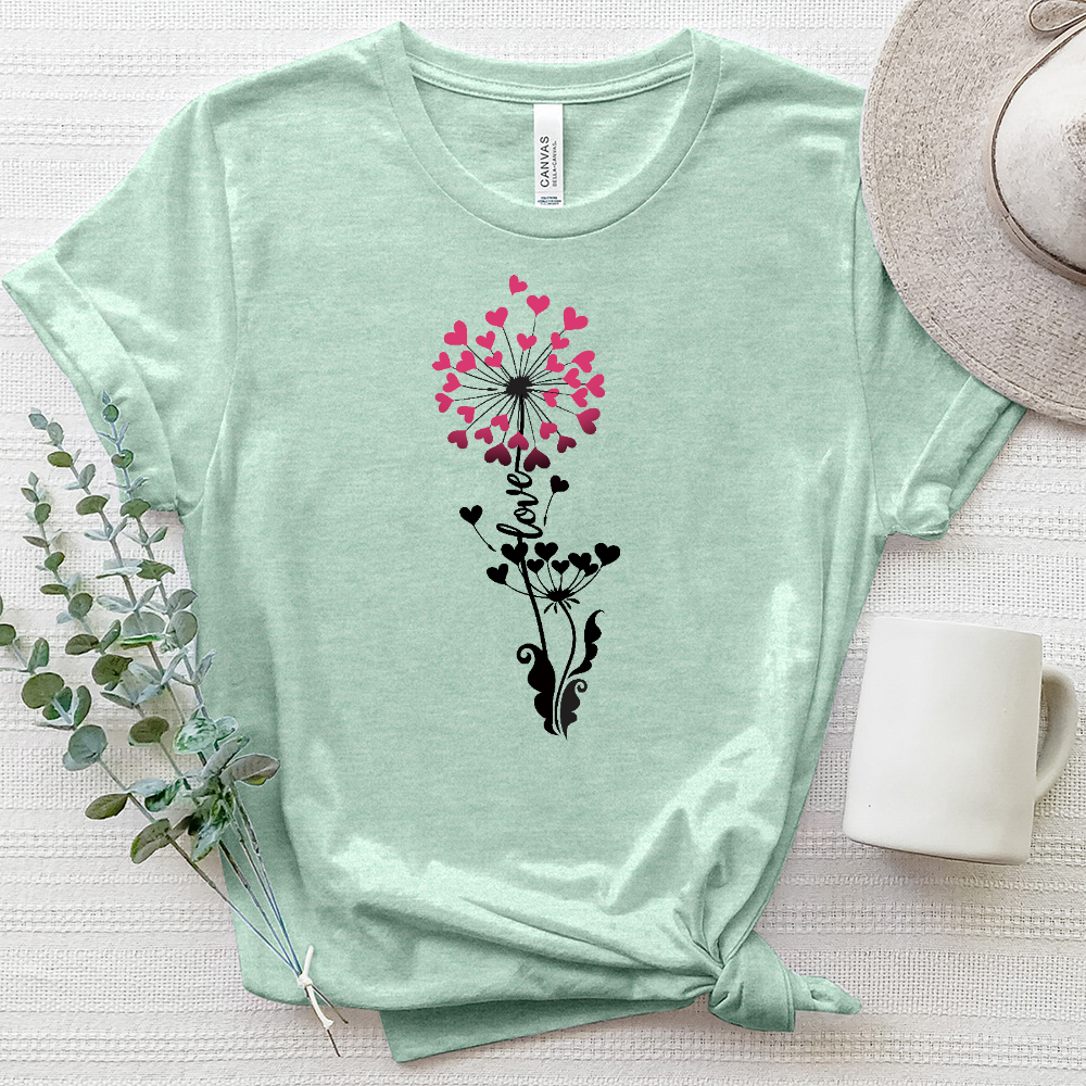 Make a Wish Heart Heathered Tee (1)