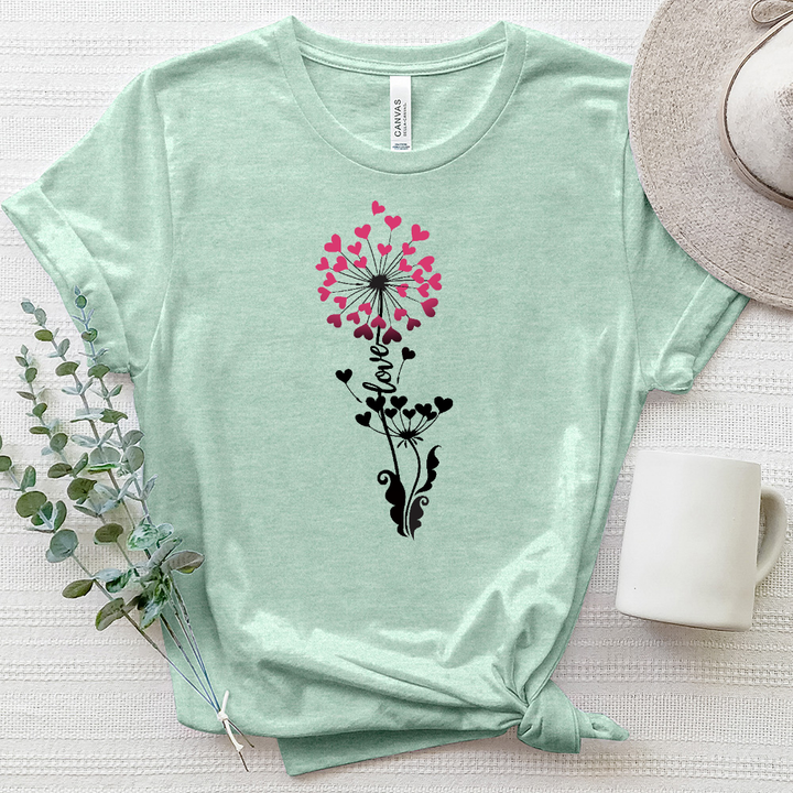 Make a Wish Heart Heathered Tee (1)