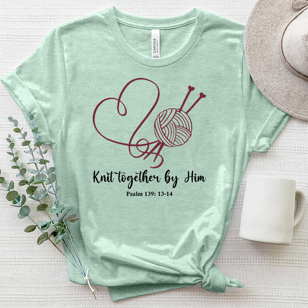 Knit Together by Him Heart Heathered Tee