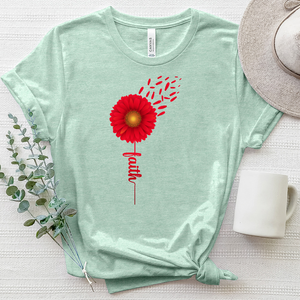 Red Flower Faith Tee