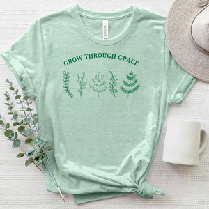 Grow Through Grace Plant Heathered Tee