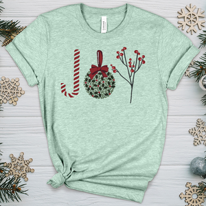 Joy Candy Cane Heathered Tee