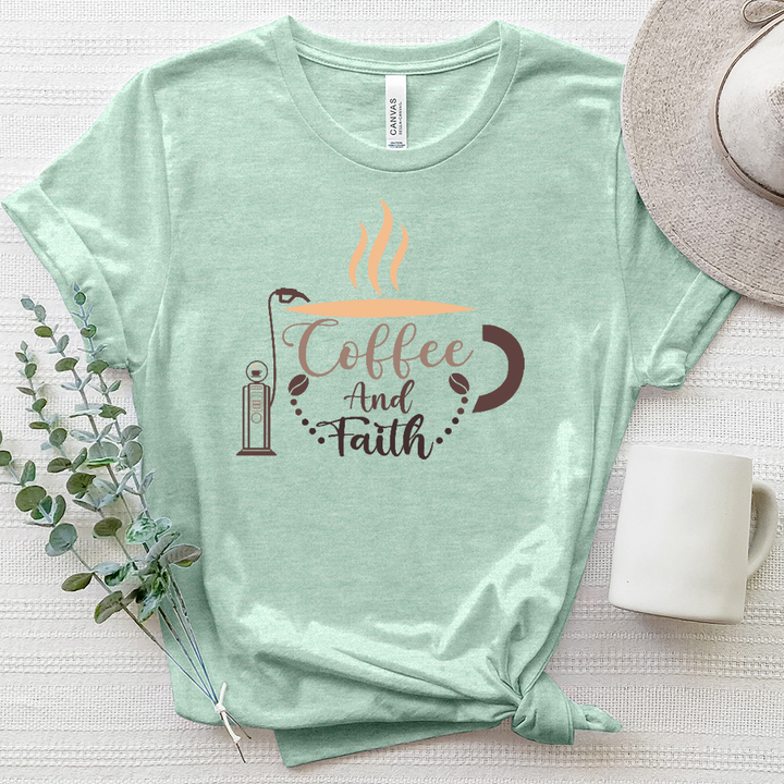 Coffee and Faith Heathered Tee