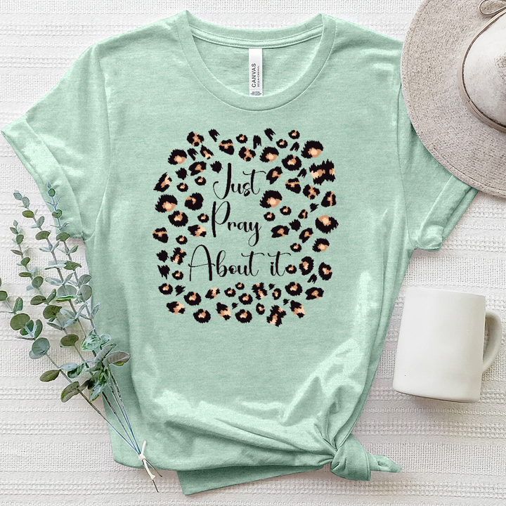 Just Pray about it Leopard Heathered Tee