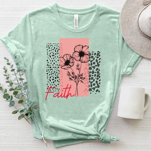 Faith Wild Flower Pink Heathered Tee