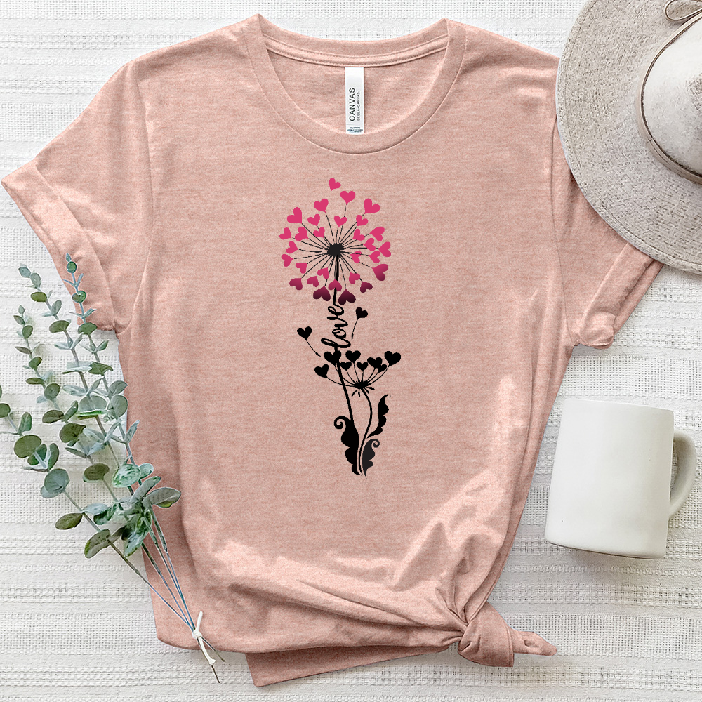 Make a Wish Heart Heathered Tee (1)