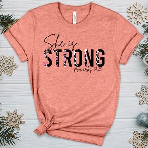 She is Strong 08 Heathered Tee