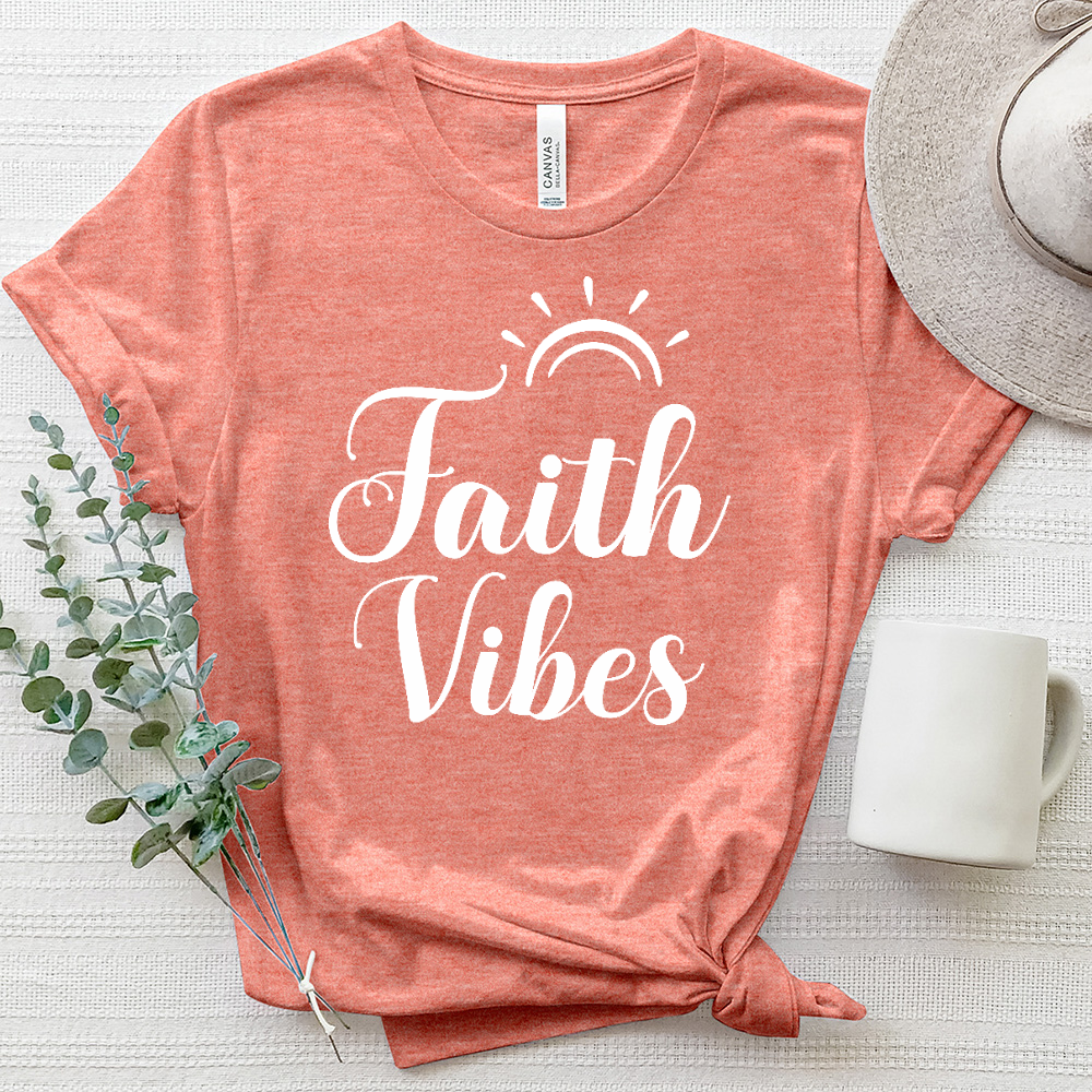 Faith Vibes Heathered Tee
