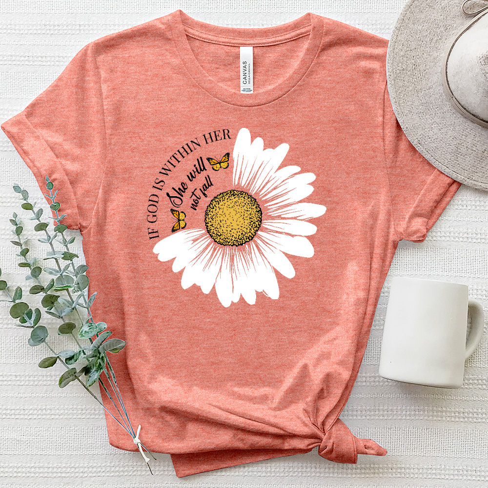 She will not Fall Daisy Heathered Tee