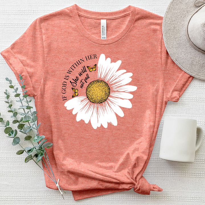 She will not Fall Daisy Heathered Tee