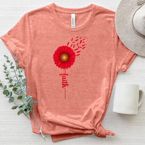 Red Flower Faith Tee