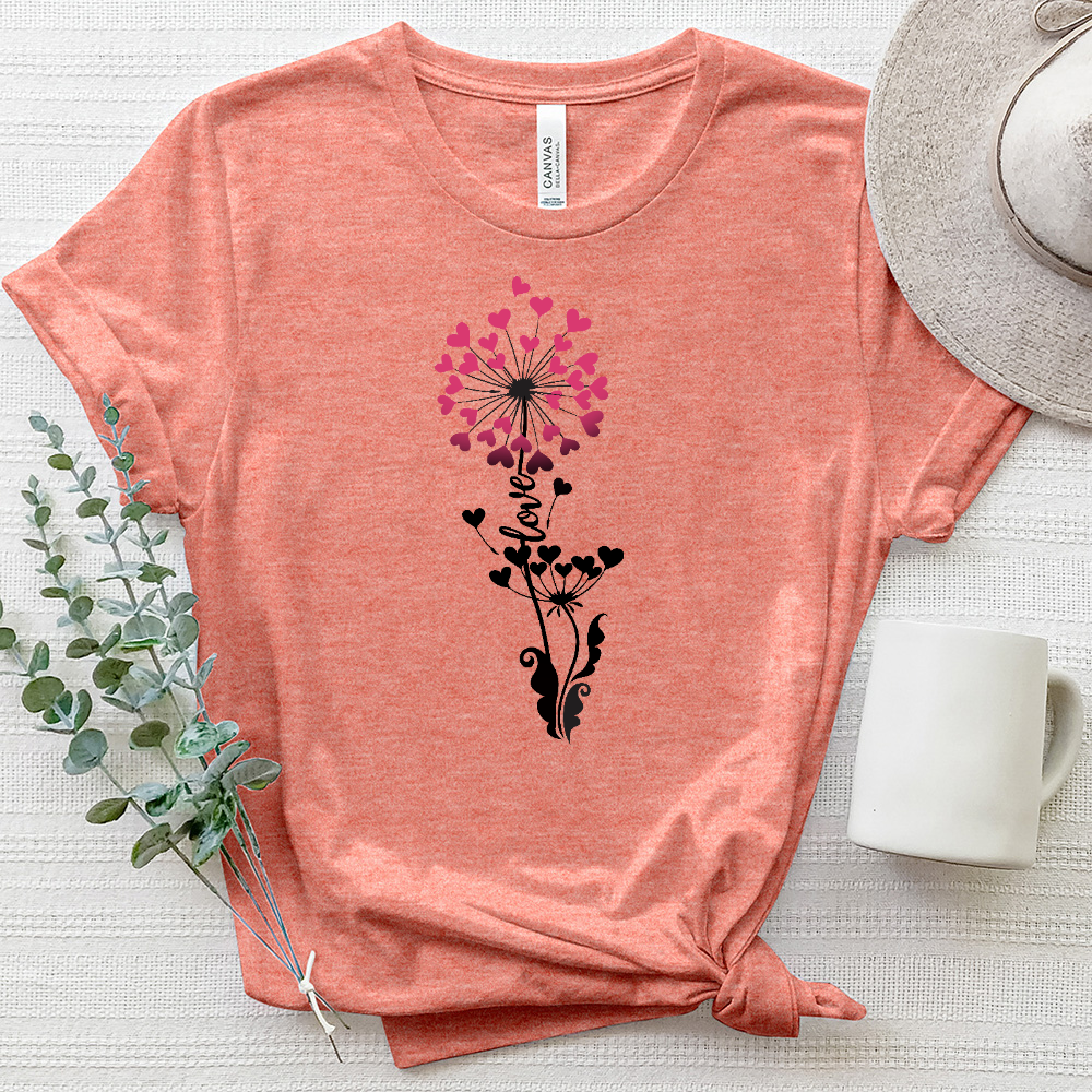 Make a Wish Heart Heathered Tee (1)