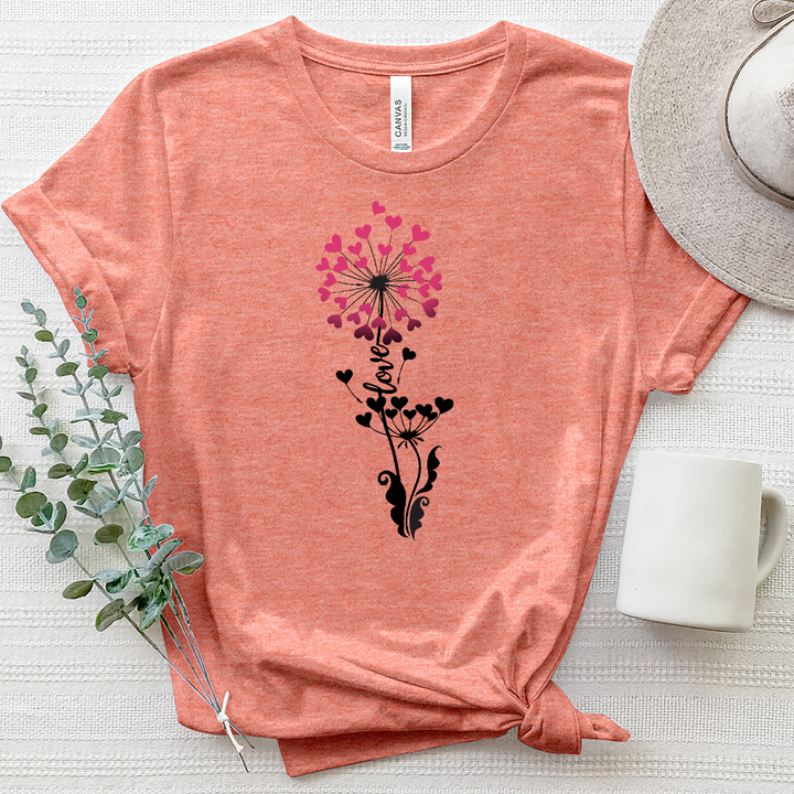 Make a Wish Heart Heathered Tee (1)