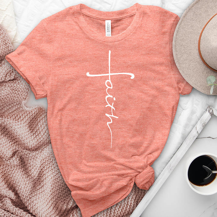 Faith Cross Heathered Tee