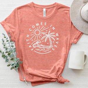 Faith Comes in Waves Heathered Tee