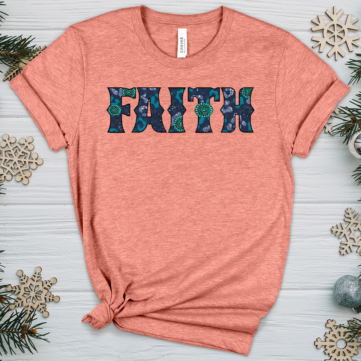 Faith Leopard P8 Heathered Tee