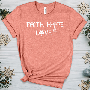 Country Faith Hope Love V2 Heathered Tee