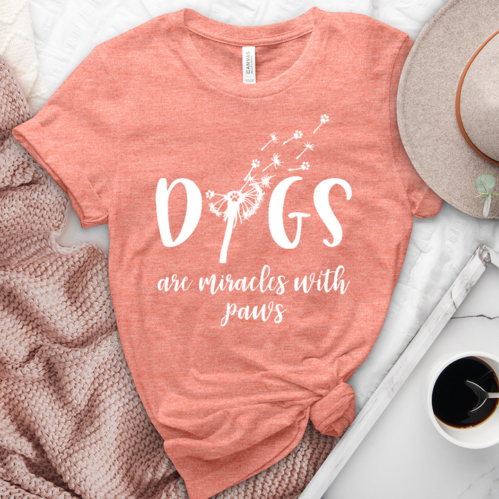Dogs Are Miracles Heathered Tee