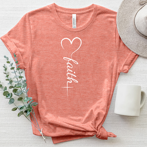 Faith Heart Heathered Tee