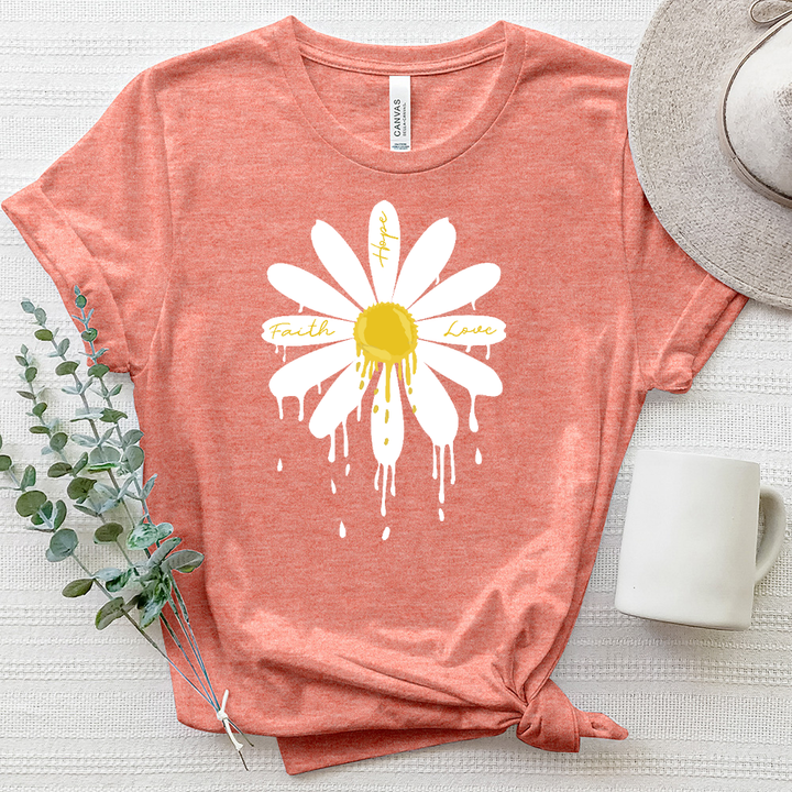 Daisy Drip Heathered Tee