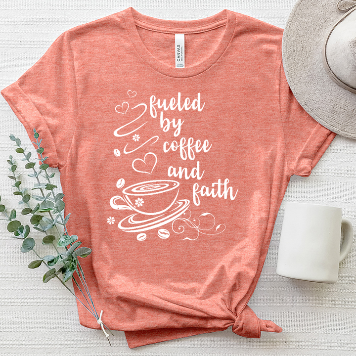 Coffee and Faith Abstract Heathered Tee