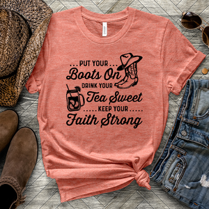 Boots Tea & Faith Heathered Tee