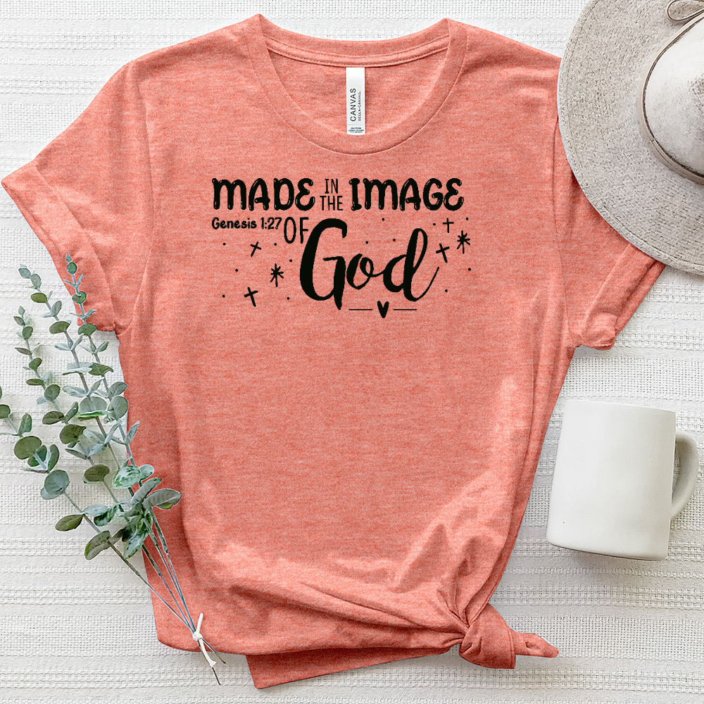 Made in His Image Heathered Tee