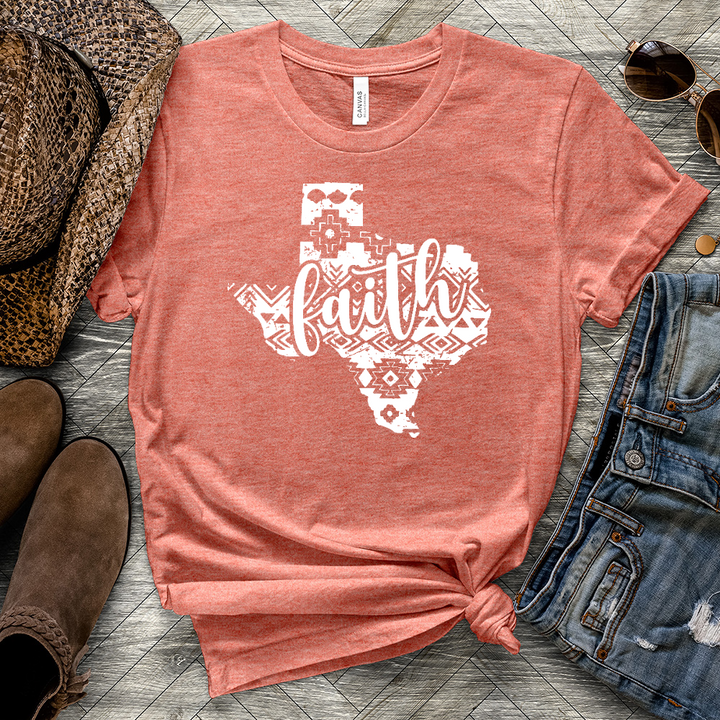 Texas Faith Mosaic Heathered Tee