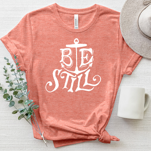 Be Still Anchor Heathered Tee