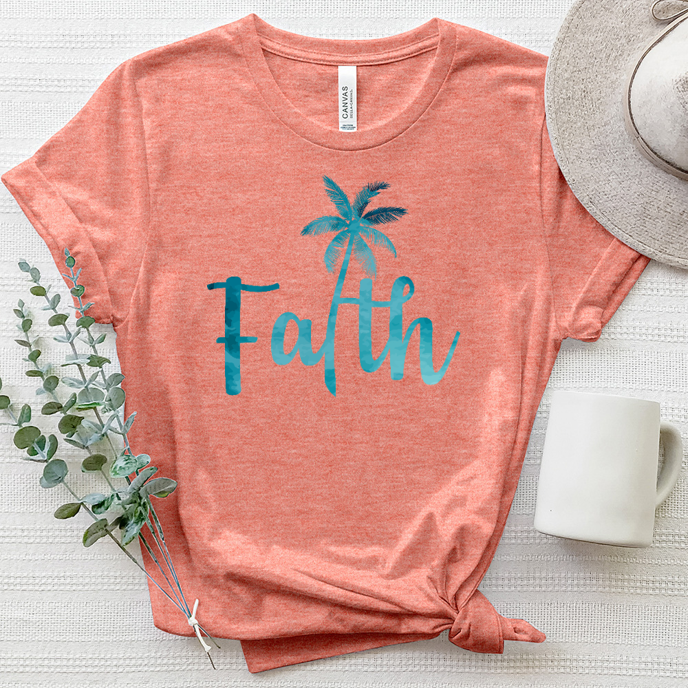 Faith Palm Heathered Tee