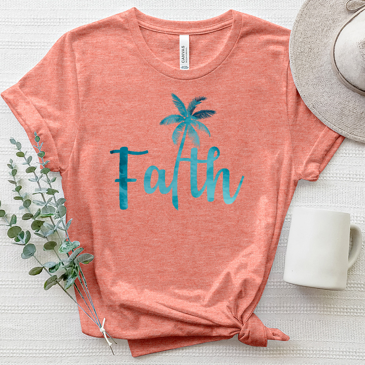 Faith Palm Heathered Tee