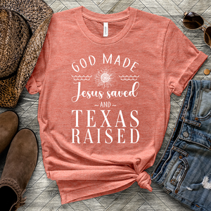 Jesus Saved Heathered Tee