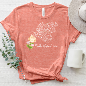 Faith Grace Favor Heathered Tee