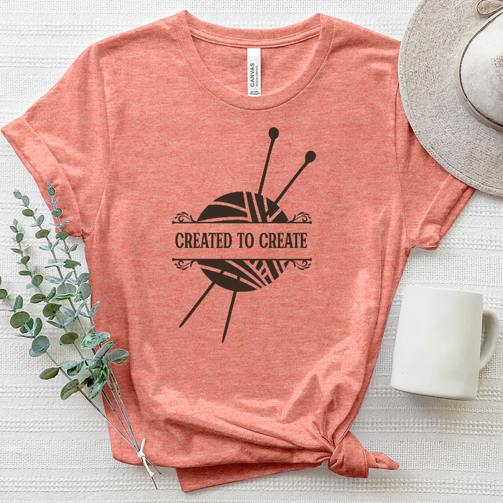 Created to Create Knitting Heathered Tee