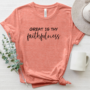 Great Is Thy Faithfulness Tee Heathered Tee