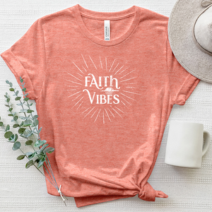 Faith Vibes Sparkle Heathered Tee