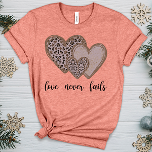 Love Never Fails V5 Heathered Tee