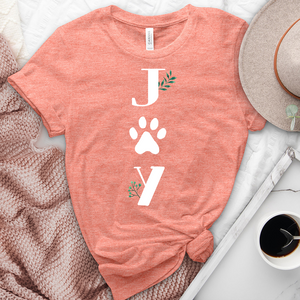 Joy Paw Print Heathered Tee