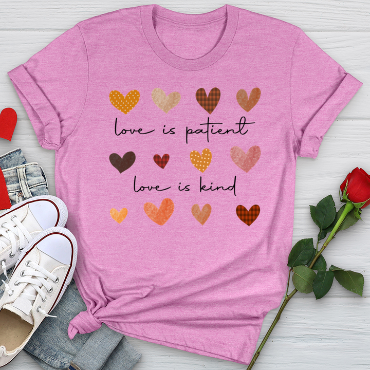 Autumn Heart Patterns Softstyle Tee