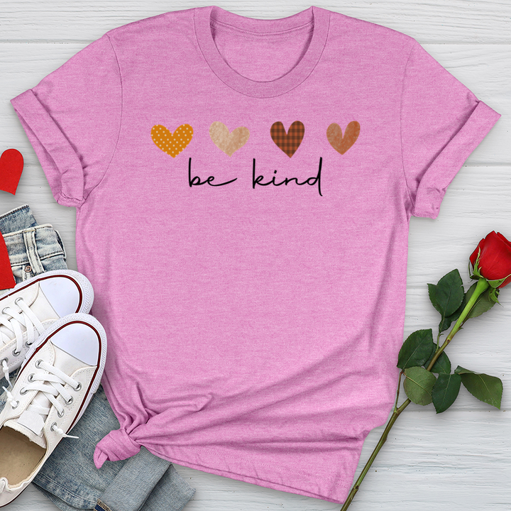 Be Kind Autumn Hearts Softstyle Tee
