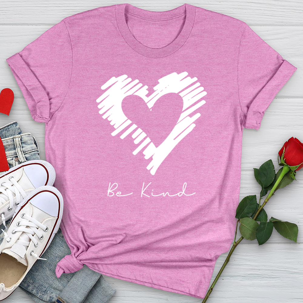 Be Kind Heart Silhouette Softstyle Tee