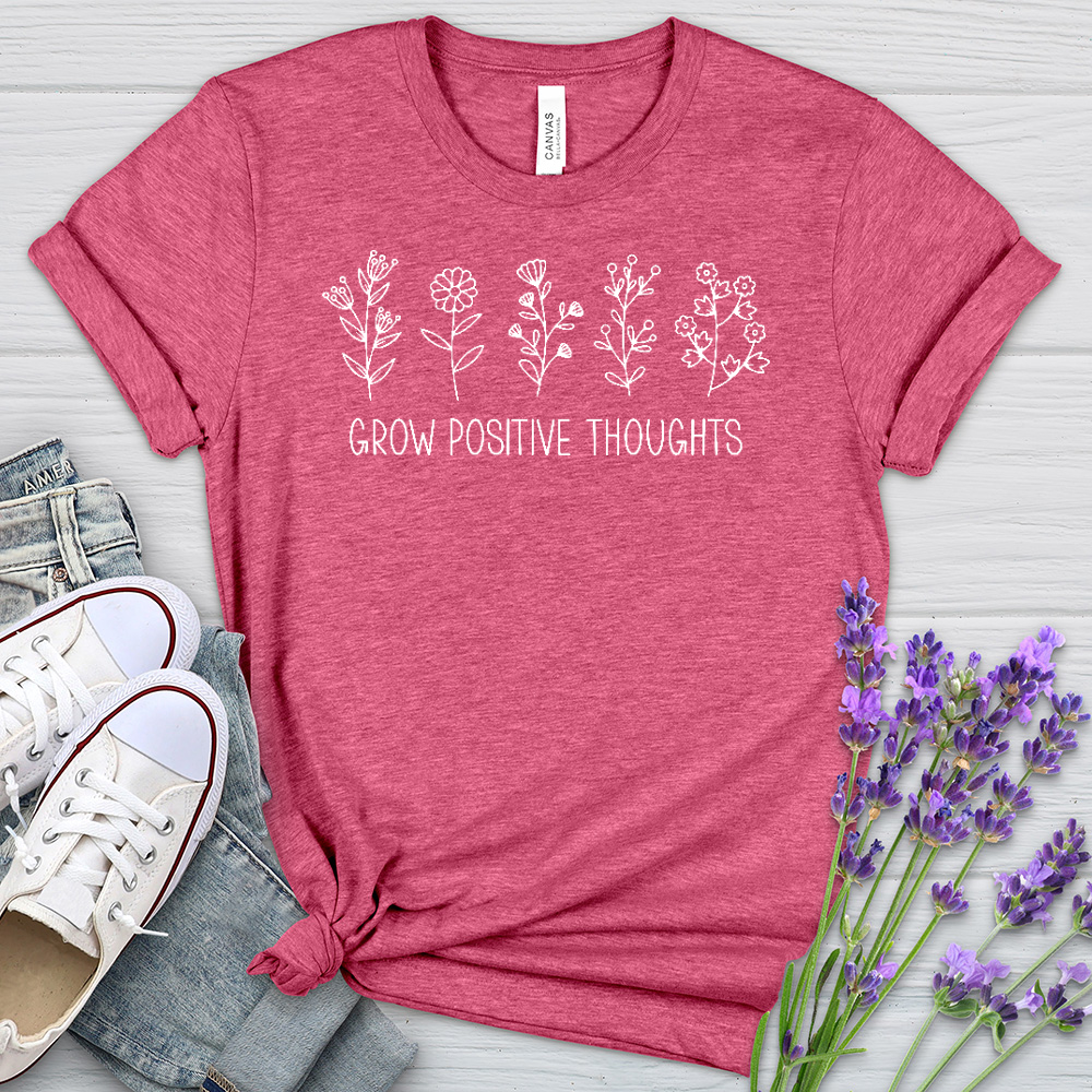 Grow Positive Thoughts Heathered Tee